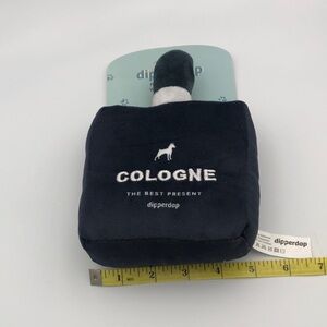 Dipperdap Cologne Plush Dog Toy With Squeaker in Navy